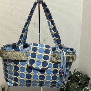 Blue Polka Dot Women's Tote Bag